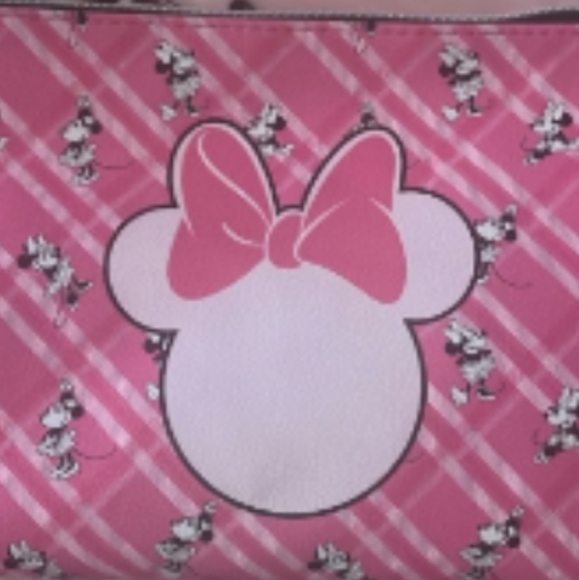Minnie Mouse Pink Disney Cosmetic Makeup Toiletry Travel Bag NWT - Picture 3 of 5